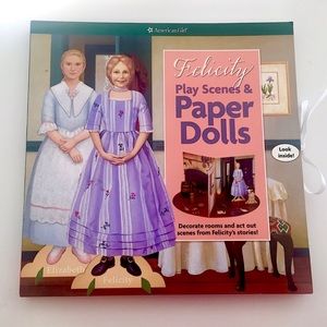 DRAFT NEW AMERICAN GIRL Doll Felicity Play Scenes & Paper Dolls HTF